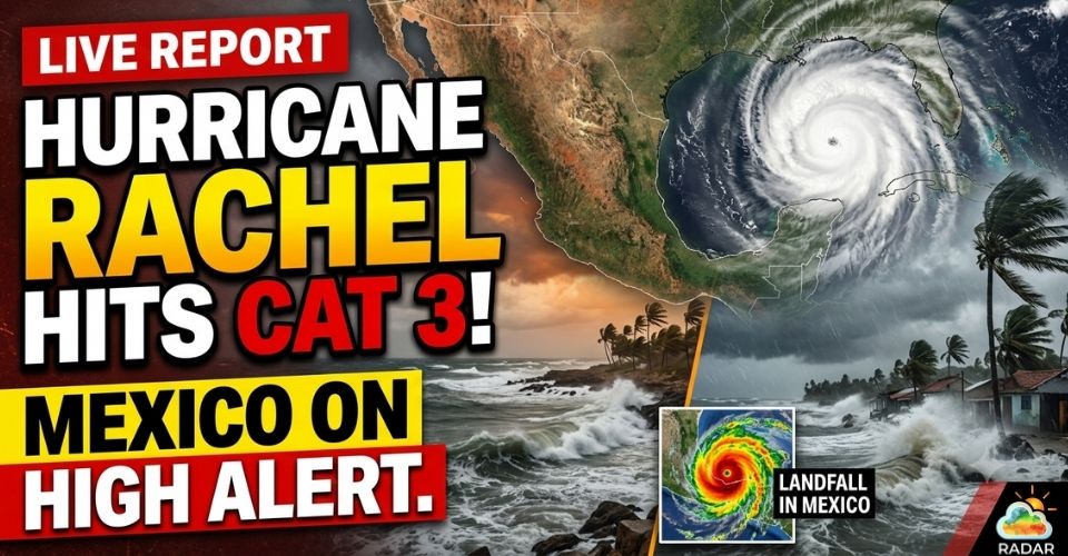 Hurricane Rachel Escalates to Category 3 Storm as Mexico and US Brace for Impacts